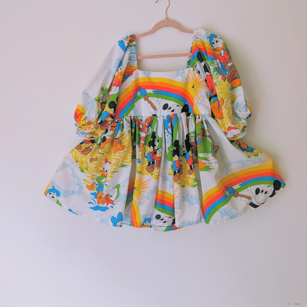 Colorful Cartoon Print Dress